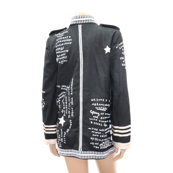 SCOTCH & SODA Jolie Vagabonde Embroidered Wool Captain's Jacket Coat S - Picture 4 of 9